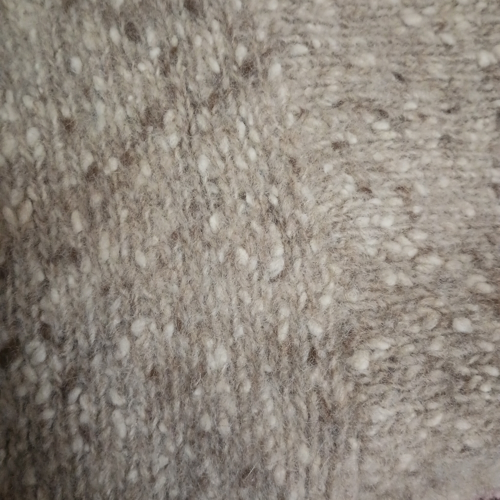 Vintage Bass Co Mens Chunky Knit Wool Grandpa Sweater XL Tan Forest Outdoor - Picture 6 of 11
